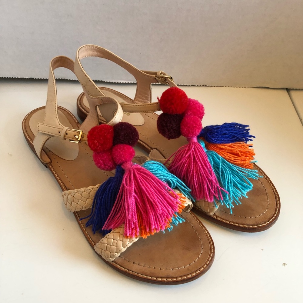 Kate spade sunset strappy pompom sandals - Picture 10 of 14